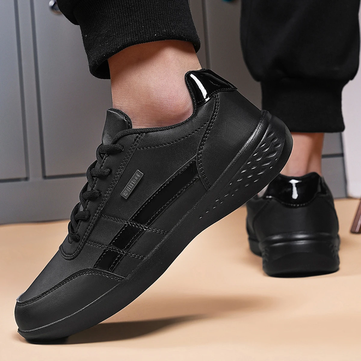 가죽 PU 남성 신발 스니커즈 트렌드 캐주얼 신발 통기 - Badminton Shoes Men 리뷰 및 가격